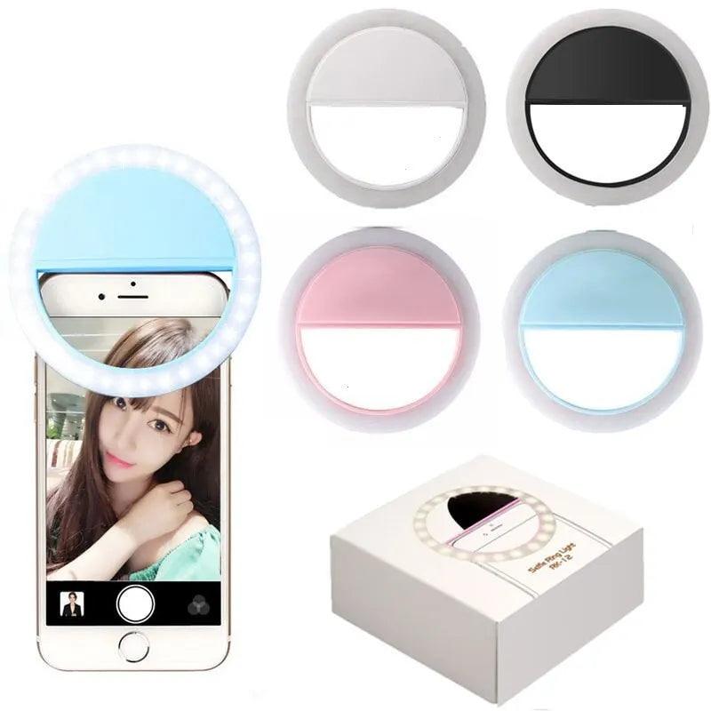 Selfie Light Ring with USB Phone Charger - Perfect Lighting Solution for iPhone Samsung Xiaomi Poco  ourlum.com   