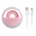 Selfie Light Ring with USB Phone Charger - Perfect Lighting Solution for iPhone Samsung Xiaomi Poco  ourlum.com Pink  