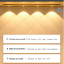 Motion Sensor LED Night Light with USB Rechargeability for Kitchen Cabinet Wardrobe - 20cm/30cm/40cm Aluminum LEDs  ourlum.com   