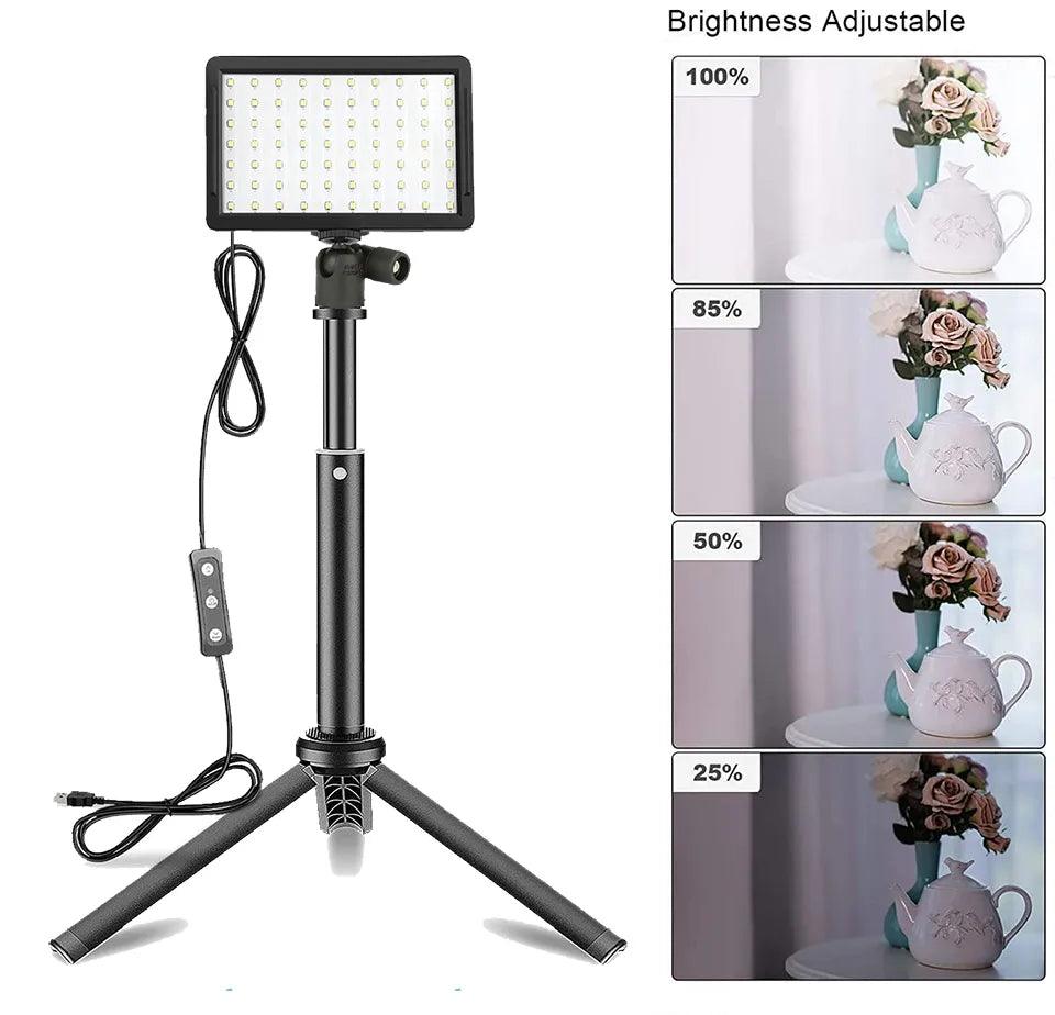 Professional LED Photography Video Light Panel Kit with RGB Filters and Tripod Stand  ourlum.com   