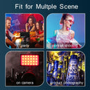 RGB LED Camera Light Panel with Adjustable Color Temperature and Phone Holder for Vlogging and Live Streaming  ourlum.com   