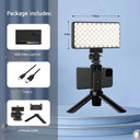 RGB LED Camera Light Panel with Adjustable Color Temperature and Phone Holder for Vlogging and Live Streaming  ourlum.com with phoe holder United State 