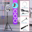 Professional LED Ring Light Kit with Bluetooth Remote