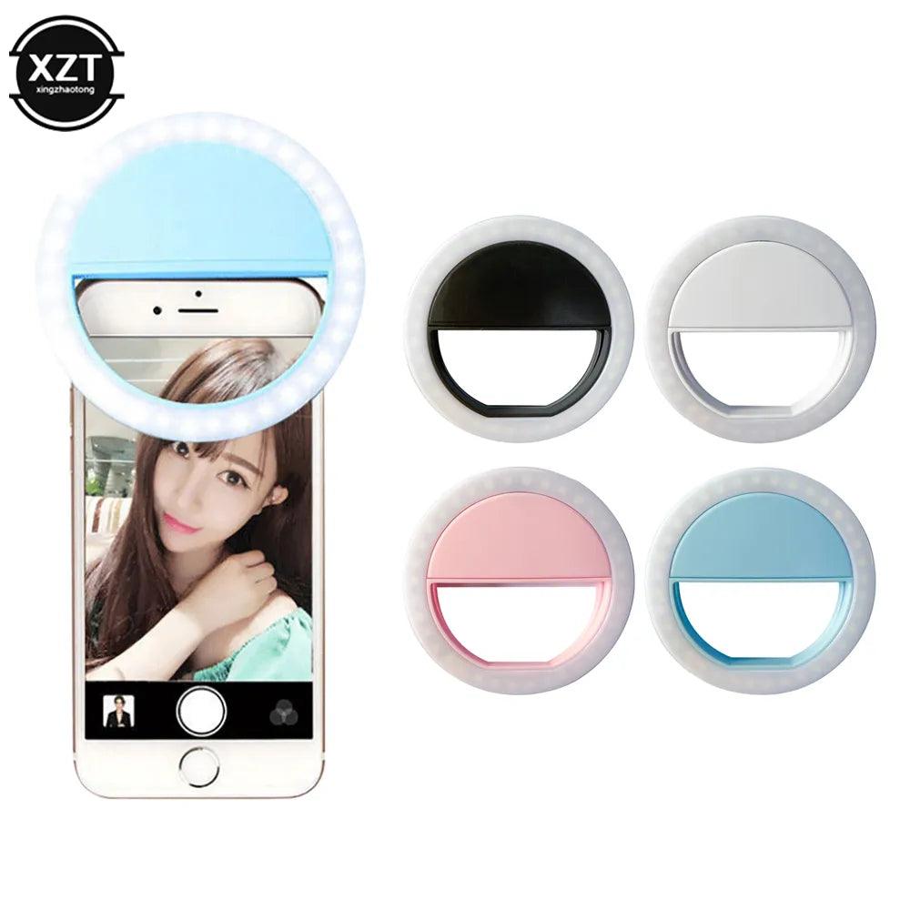 LED Selfie Ring Light for Phones - Portable Clip-On Lamp for Enhanced Photography  ourlum.com   