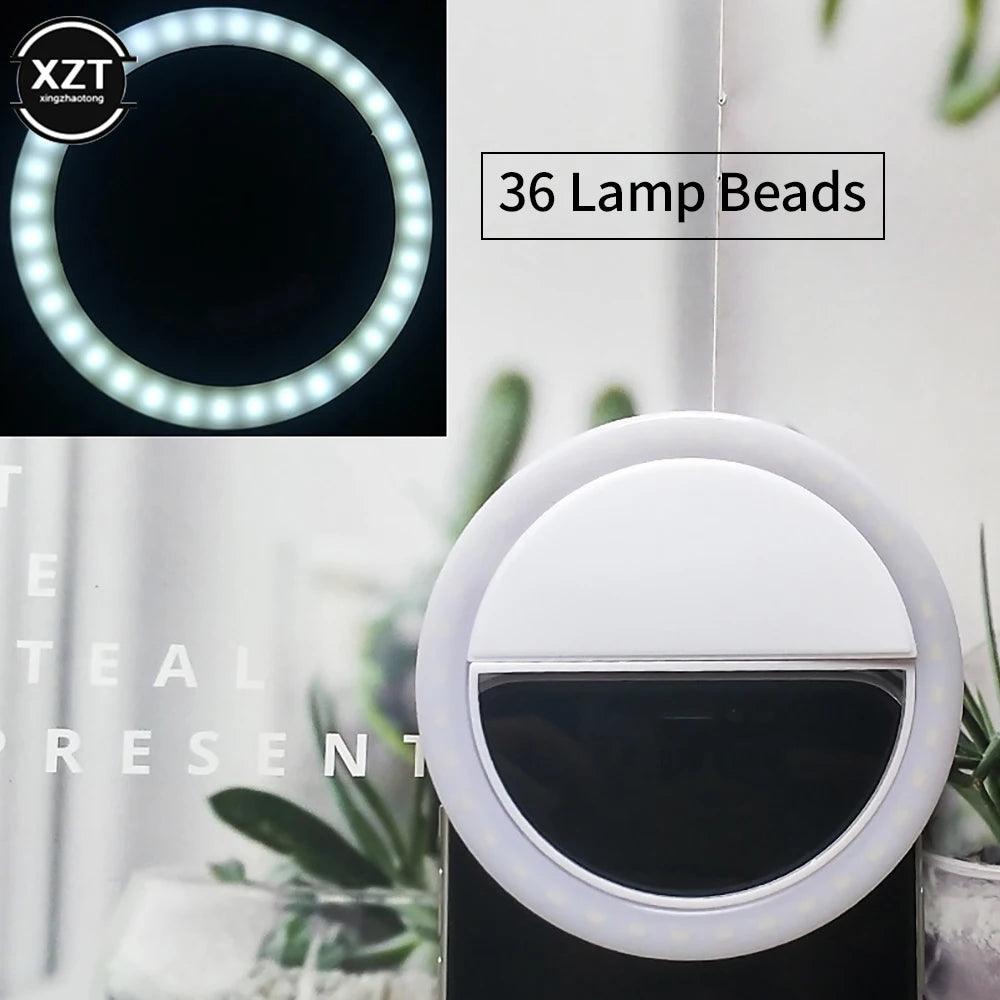 LED Selfie Ring Light for Phones - Portable Clip-On Lamp for Enhanced Photography  ourlum.com   