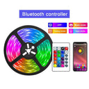 RGB 5050 LED Strip Lights with WIFI Bluetooth Control - Flexible Room Decor Lighting Solution  ourlum.com Bluetooth controller 1M 