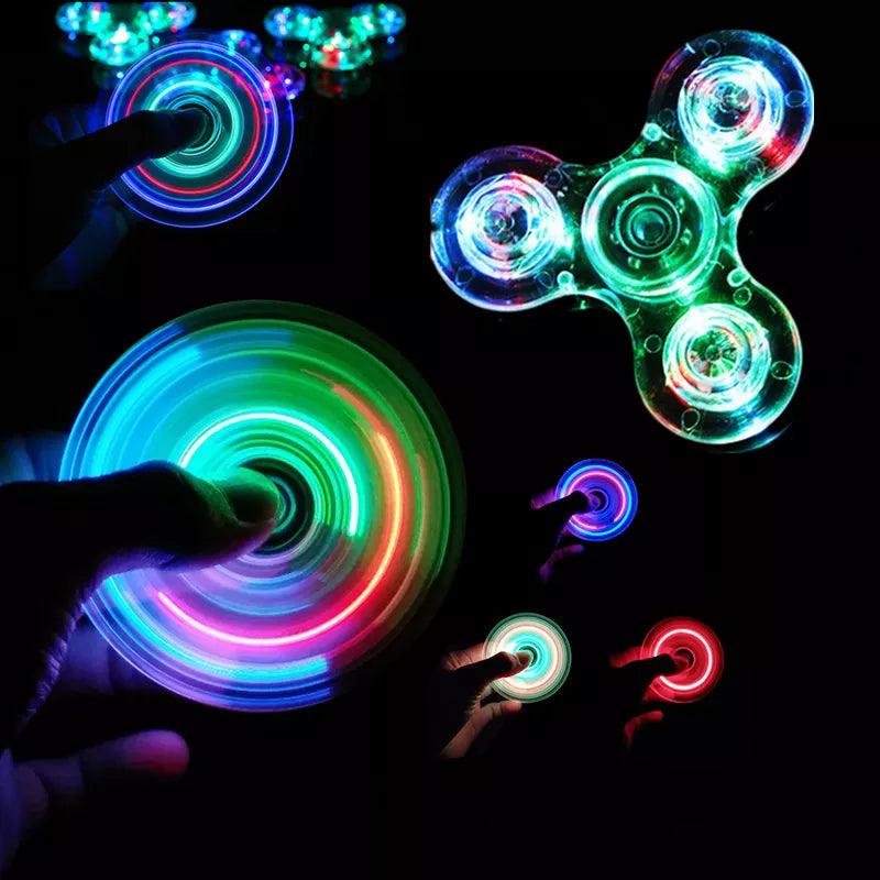 Glowing LED Fidget Spinner - Illuminated Hand Spinner for Stress Relief and Fun  ourlum.com   