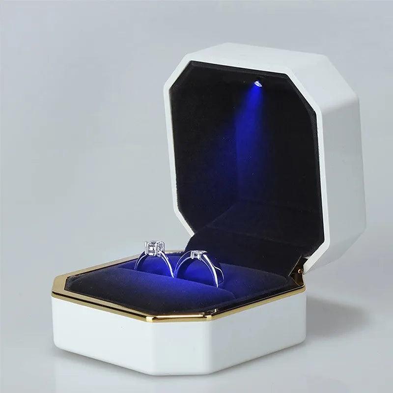 Luxury LED Light Jewelry Ring Box for Special Occasions  ourlum.com   