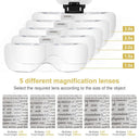 LED Illuminated Magnifier Glasses Set with 5 Interchangeable Lenses - Perfect for Reading, Repair, and Crafts  ourlum.com   