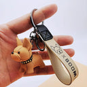 French Bulldog Leather Keychain Stylish Accessory for Men