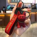 French Bulldog Leather Keychain Stylish Accessory for Men