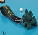 French Bulldog Leather Keychain Stylish Accessory for Men