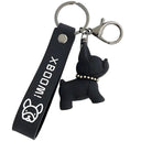 French Bulldog Leather Keychain Stylish Accessory for Men