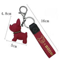 French Bulldog Leather Keychain Stylish Accessory for Men