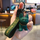 French Bulldog Leather Keychain Stylish Accessory for Men