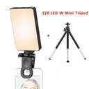 Portable Clip-on LED Fill Light for Mobile Phones with Adjustable Temperature and Soft Lighting  ourlum.com 120 LED w tripod United State 