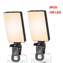 Portable Clip-on LED Fill Light for Mobile Phones with Adjustable Temperature and Soft Lighting  ourlum.com 2pcs 120 LED United State 