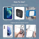 Portable Magnetic LED Cube Fill Light for MagSafe iPhones 12-14 with Clip - Ideal for Makeup Vlogs  ourlum.com   