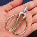 Retro Mini Stainless Steel Sewing Scissors for Needlework and Fabric Crafting  ourlum.com D-1Pcs  