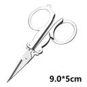 Retro Mini Stainless Steel Sewing Scissors for Needlework and Fabric Crafting  ourlum.com Folding Scissors-S  