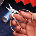 Retro Mini Stainless Steel Sewing Scissors for Needlework and Fabric Crafting  ourlum.com   