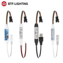 Mini WS2812B WS2811 LED Strip Light Controller with Music Bluetooth App - USB Powered  ourlum.com   