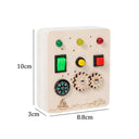 Montessori Interactive LED Light Busy Board for Toddlers - Educational Wooden Sensory Toy for Logical Thinking and Cognitive Development  ourlum.com I  