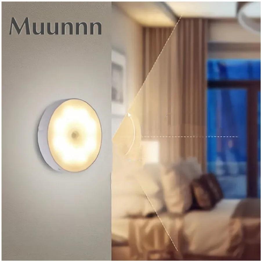 Smart Motion Sensor USB Night Light LED Lamp with Rechargeable Battery - Illuminate Your Living Space  ourlum.com   
