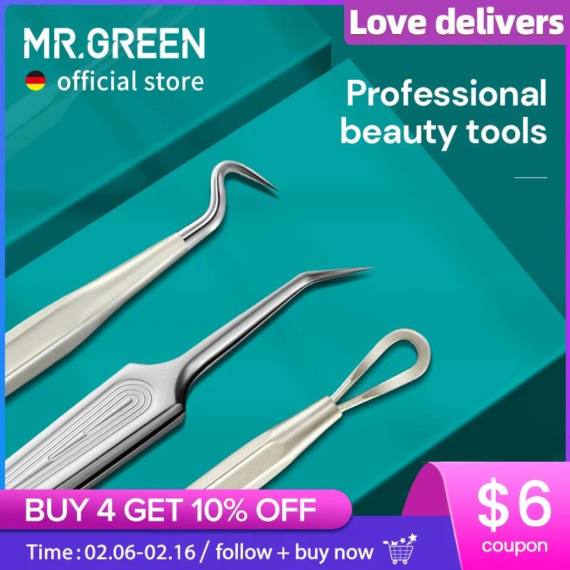 Ultimate Blackhead and Pimple Extractor Tool Set by MR.GREEN  ourlum.com   
