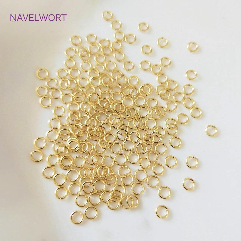 Luxurious Gold Plated Brass Rings Set - Premium Split Rings Kit for Jewelry Making  ourlum.com   