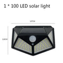 Solar Powered Motion Sensor Garden Light with Wide Angle Modes  ourlum.com 100LEDS 1pc 16-20W 