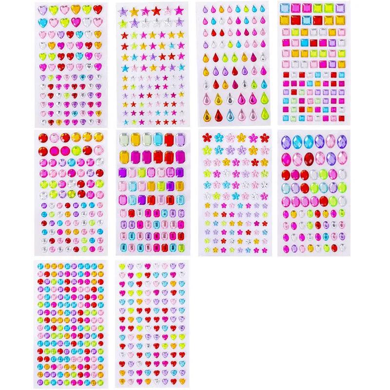 Multicolor Sparkling Gemstone Stickers for Crafting and DIY Projects  ourlum.com   