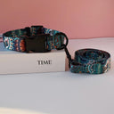 National Style Nylon Printed Dog Collar Leash Set with Free Engraving  ourlum.com   