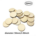 Natural Wood Crafting Discs - DIY Christmas Ornaments and Centerpieces  ourlum.com 25pcs 50mm  