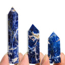 Crystal Power Obelisk Set - Natural Stone and Crystals Variety Pack for Home Decor, Meditation, and Healing  ourlum.com Blue-veins Stone 1pc Size 40-50mm 