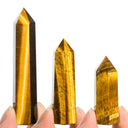 Crystal Power Obelisk Set - Natural Stone and Crystals Variety Pack for Home Decor, Meditation, and Healing  ourlum.com Tiger eye Stone 1pc Size 40-50mm 