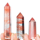 Crystal Power Obelisk Set - Natural Stone and Crystals Variety Pack for Home Decor, Meditation, and Healing  ourlum.com RedSmelting stone 1pc Size 40-50mm 