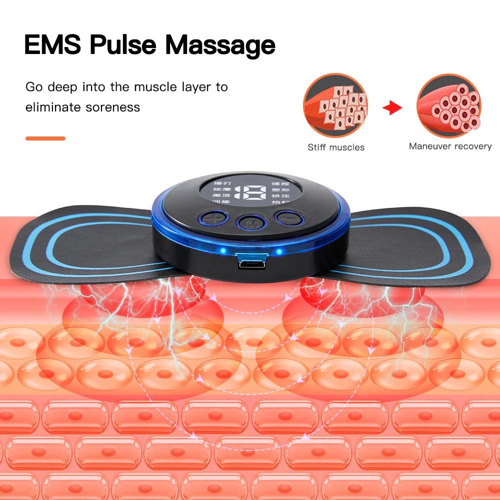 Electric Neck Massager with Customizable EMS Stimulator for Targeted Pain Relief and Improved Blood Flow  ourlum.com   
