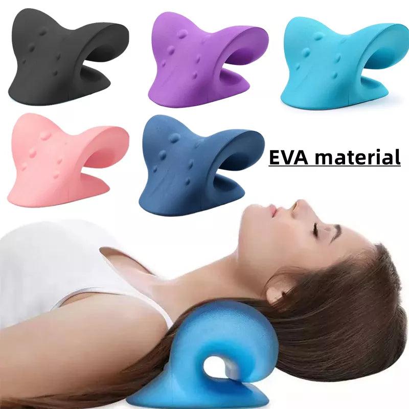 Cervical Neck Stretcher and Relaxation Pillow - Adjustable Traction Device for Pain Relief and Spinal Alignment  ourlum.com   