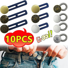 Expandable Metal Button Extenders: Comfort Fit Waistband Kit