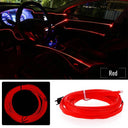 Flexible LED Car Interior Light Strip - Cold Atmosphere Lighting for DC 12V Vehicles  ourlum.com Red  