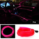 Flexible LED Car Interior Light Strip - Cold Atmosphere Lighting for DC 12V Vehicles  ourlum.com Pink  