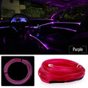 Flexible LED Car Interior Light Strip - Cold Atmosphere Lighting for DC 12V Vehicles  ourlum.com Purple  