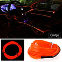 Flexible LED Car Interior Light Strip - Cold Atmosphere Lighting for DC 12V Vehicles  ourlum.com Orange  