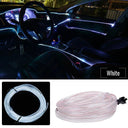 Flexible LED Car Interior Light Strip - Cold Atmosphere Lighting for DC 12V Vehicles  ourlum.com White  