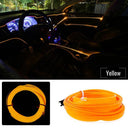 Flexible LED Car Interior Light Strip - Cold Atmosphere Lighting for DC 12V Vehicles  ourlum.com Yellow  