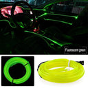 Flexible LED Car Interior Light Strip - Cold Atmosphere Lighting for DC 12V Vehicles  ourlum.com Fluorescent Green  