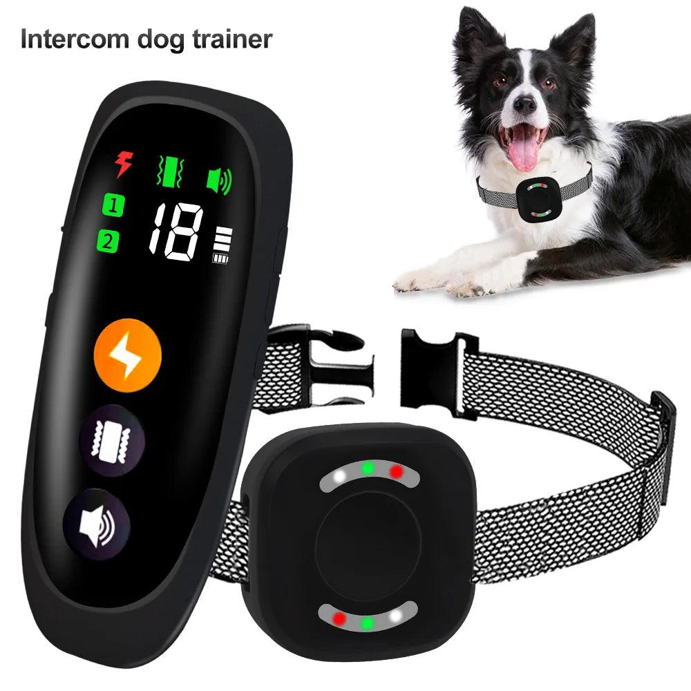Advanced 800m Electronic Dog Training Collar with Remote Control Shock Waterproof Anti Bark Device  ourlum.com   