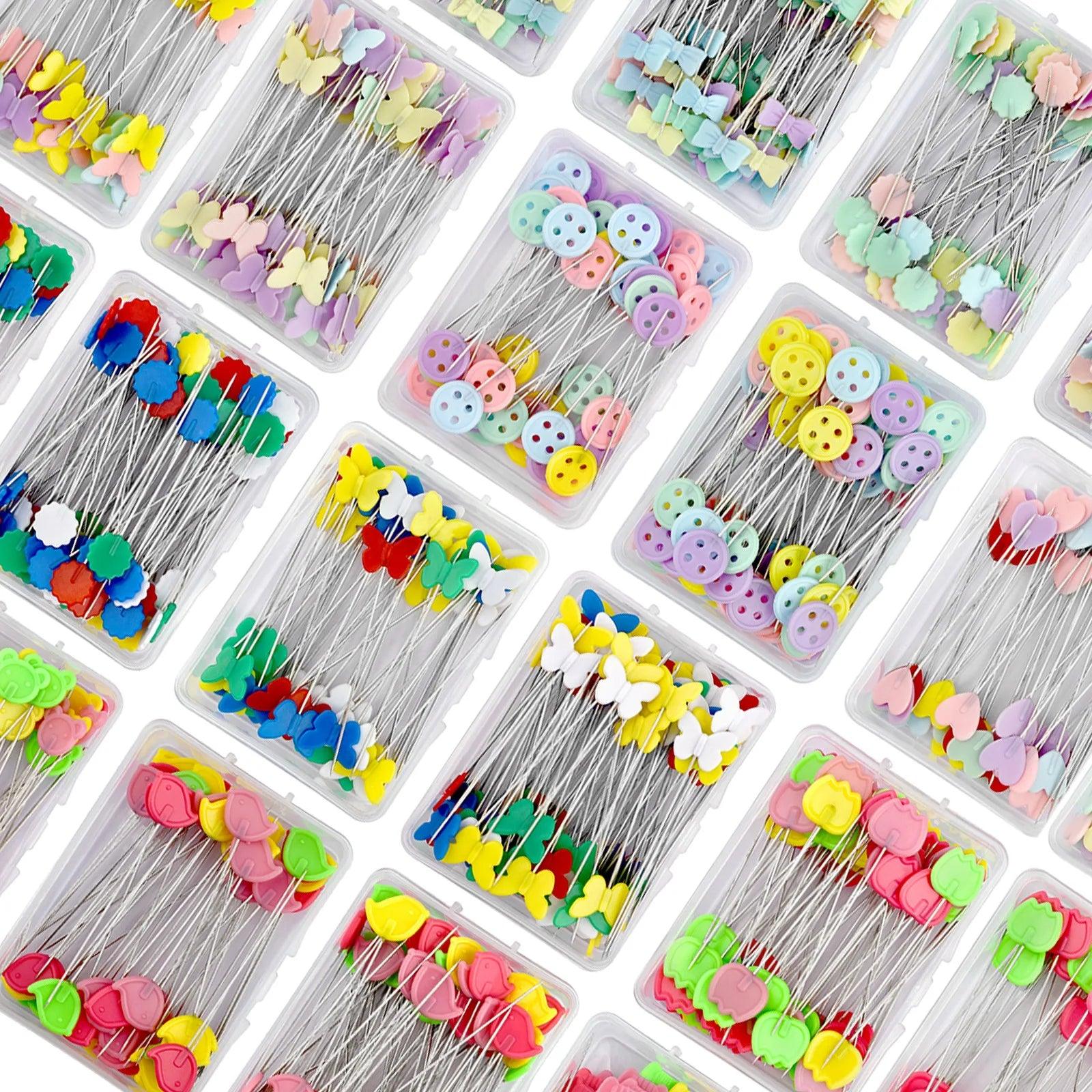 50/100pcs Colorful Dressmaking Pins Set for Embroidery, Patchwork & DIY  ourlum.com   