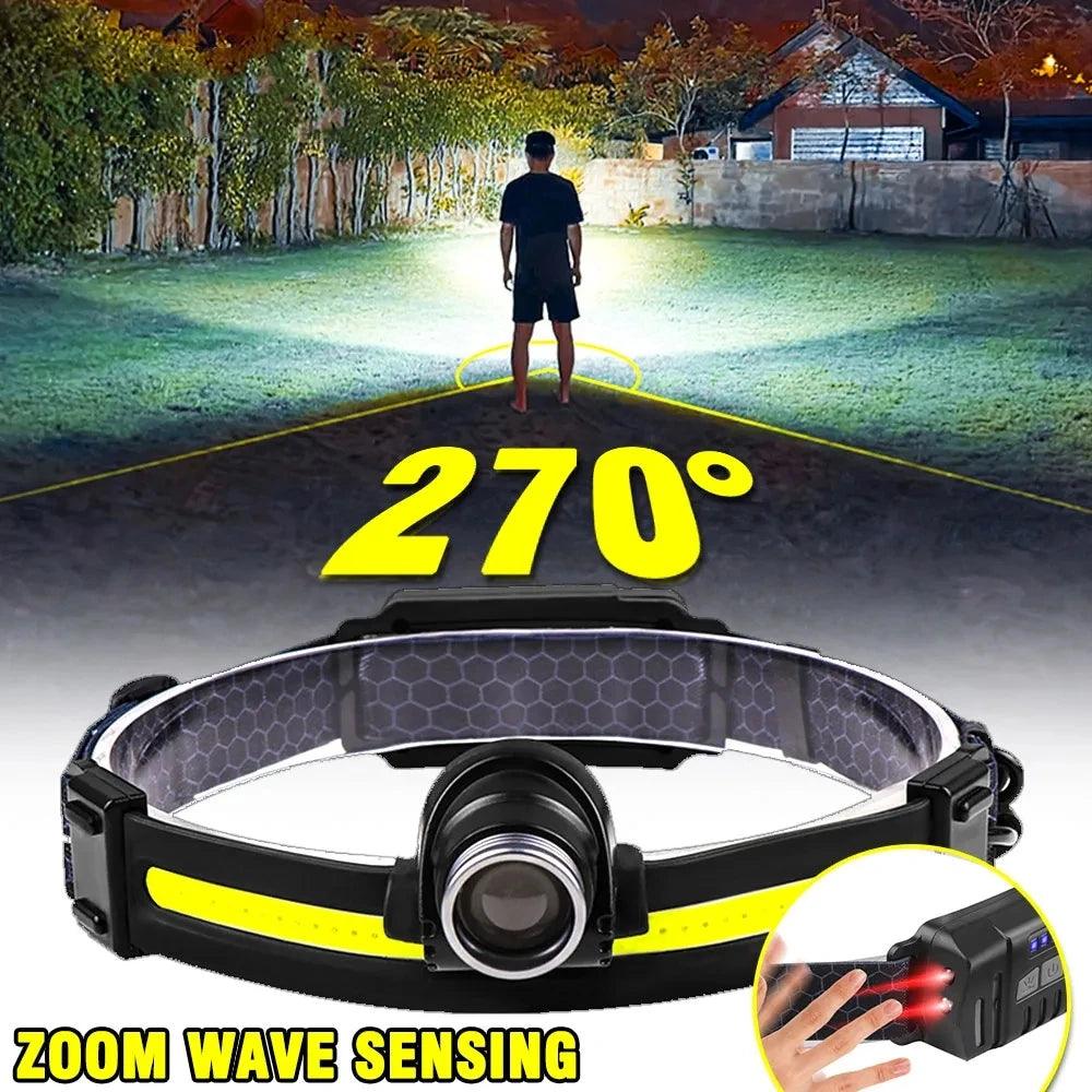 Outdoor Adventure Pro LED Headlamp with Zoom Function - Waterproof Hands-Free Fishing, Running, Camping Light  ourlum.com   